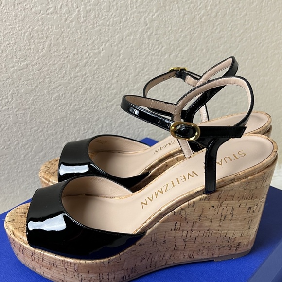 Stuart Weitzman Wedge Open Toes Sandal Size 7 - Picture 3 of 9